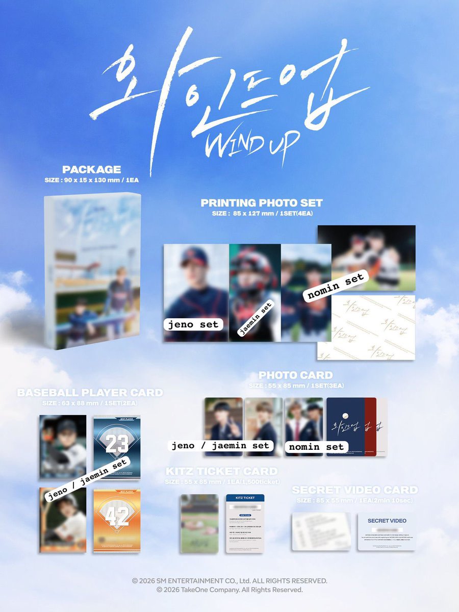 *OPEN [SHARING] WIND UP KITZ KIT*

Price :
• package + ticket card + secret video card : 60.000 dp 45.000
• ⁠jeno set : 80.000 dp 45.000
• ⁠jaemin set : 80.000 dp 45.000
• ⁠nomin set : 110.000 dp 65.000

• est bersih ina (200g)
• go dom depok
• trused 10000%