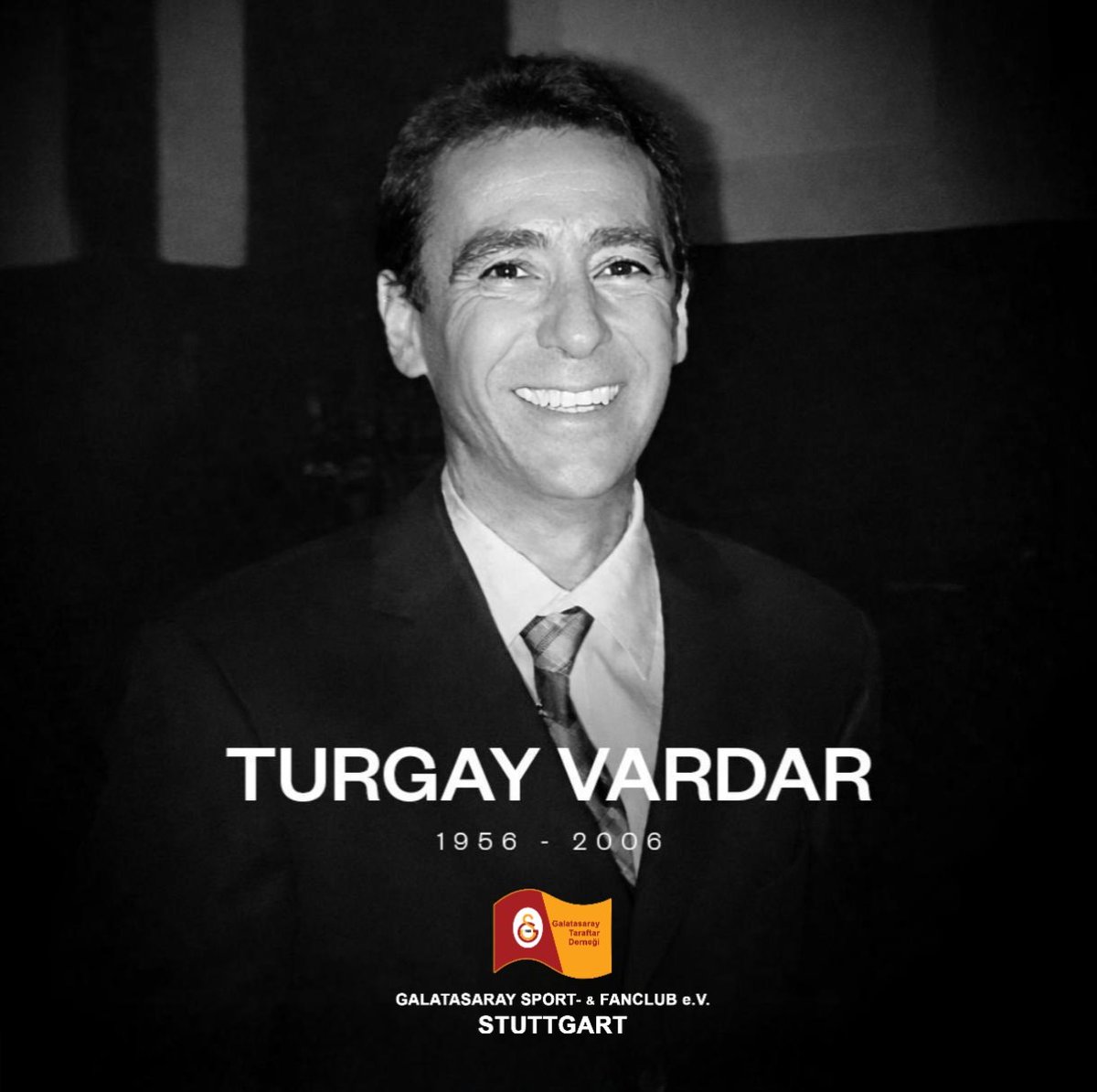 Galatasaray Spor Kulübü Basınla İlişkiler Bölümü'nün çeşitli kademelerinde görev yapan Turgay Vardar’ı vefatının 20. yılında sevgi, saygı ve özlemle anıyoruz.

<a href="/TayfunBozkus/">Tayfun BOZKUŞ</a>