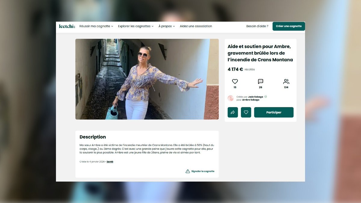 🔴 EN DIRECT
Plus de 4.000 euros: une cagnotte de soutien ouverte pour Ambre, "brûlée à 50% au troisième degré" lors de l'incendie à Crans-Montana
l.bfmtv.com/8AeY