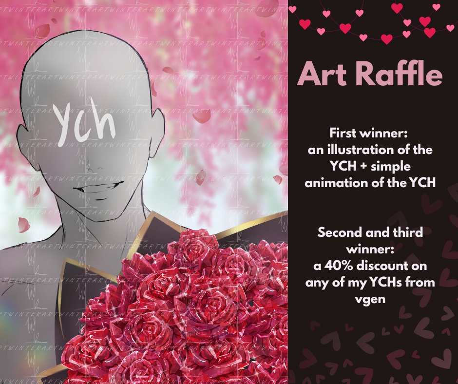 💙❤️ 72 HOURS OF VALENTINE'S DAY  YCH MALE ART RAFFLE ❤️💙
❤️RULES :   
⟢ Like + RT + Follow me  
⟢ Comment on your male character

I wish you all much love and good luck. 😍🥰
#ArtRaffle #YCH #Valentine  #vtuber