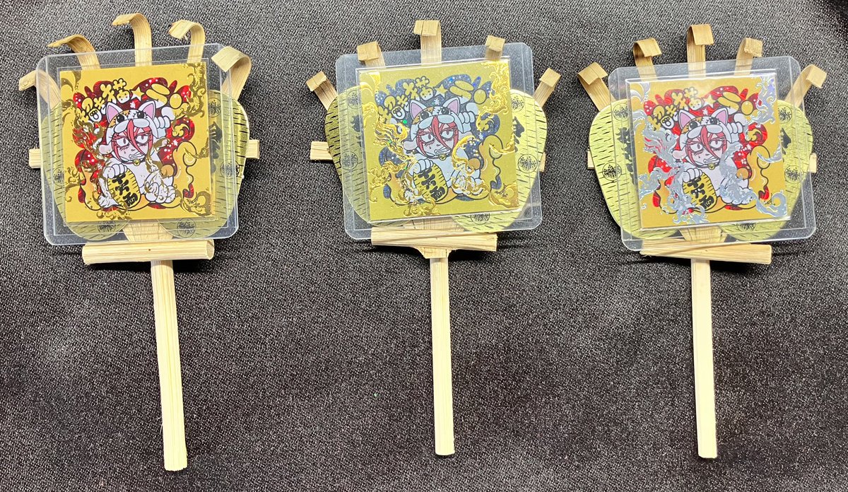 御シール熊手通常版🐱 シールは角プリ/スパンコール/キラキラ色々