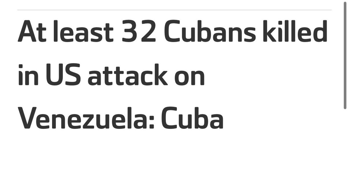 US media headlines just said Maduro was "captured," as if they swooped in bloodlessly. In fact they murdered dozens of people in the process, but the US media doesn't care about the people the country kills in acts of imperial aggression, their lives are considered worthless.