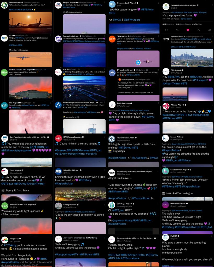 kimgayism's tweet image. remember when airports of different places randomly posted about bts? 😭