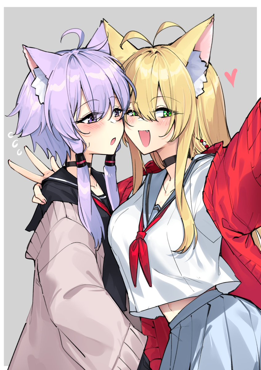 ケモミミ学生服ゆかマキ