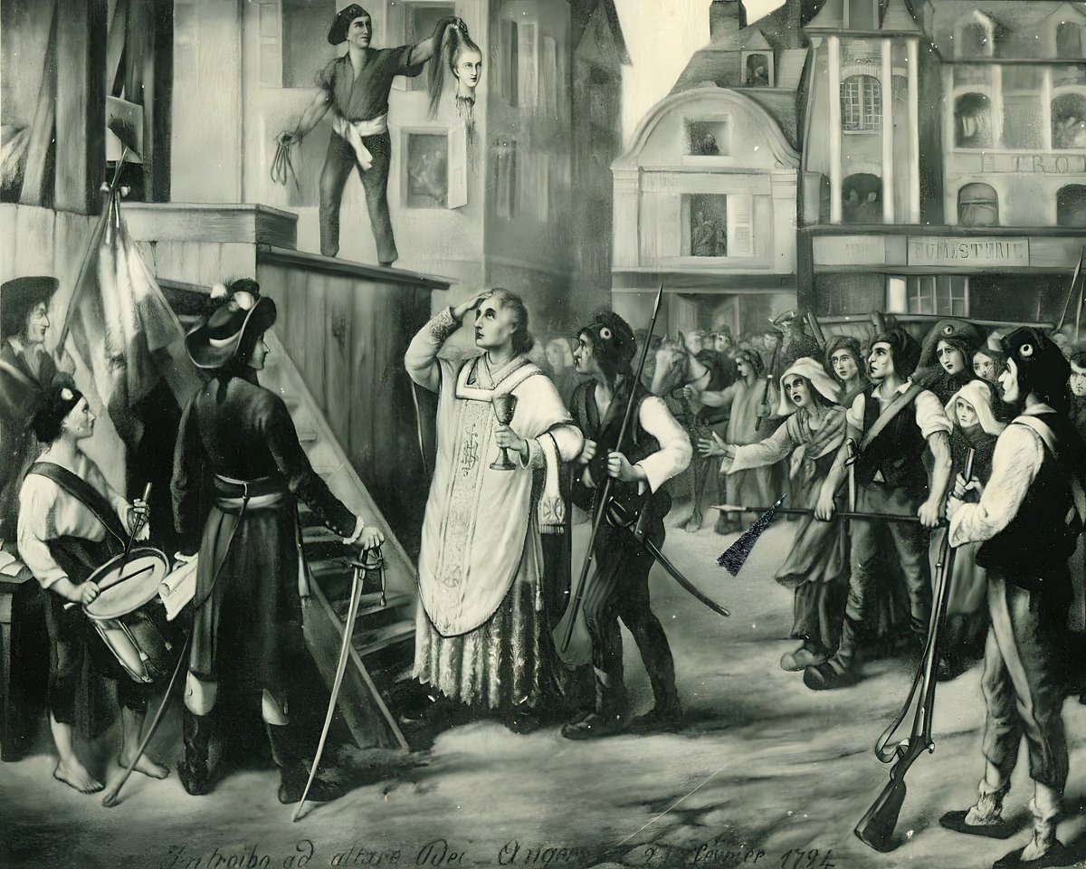 #saintdujour 

Bienheureux François Peltier, Jacques Ledoyen, Pierre Tessier († 1794)
Prêtres martyrs de la révolution française

À Angers, ces prêtres furent guillotinés,
pour être demeurés fidèles à leur sacerdoce,
victimes de la fureur anti catholique
des révolutionnaires