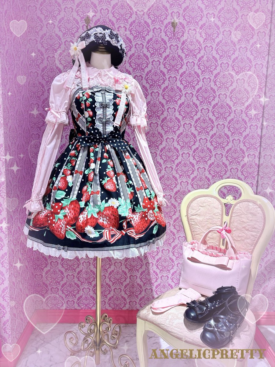 ୨୧‿‿‿‿‿‿‿‿‿‿‿‿୨୧.｡ 🎀🍓💗摘みたていちごジャンパースカートSet
