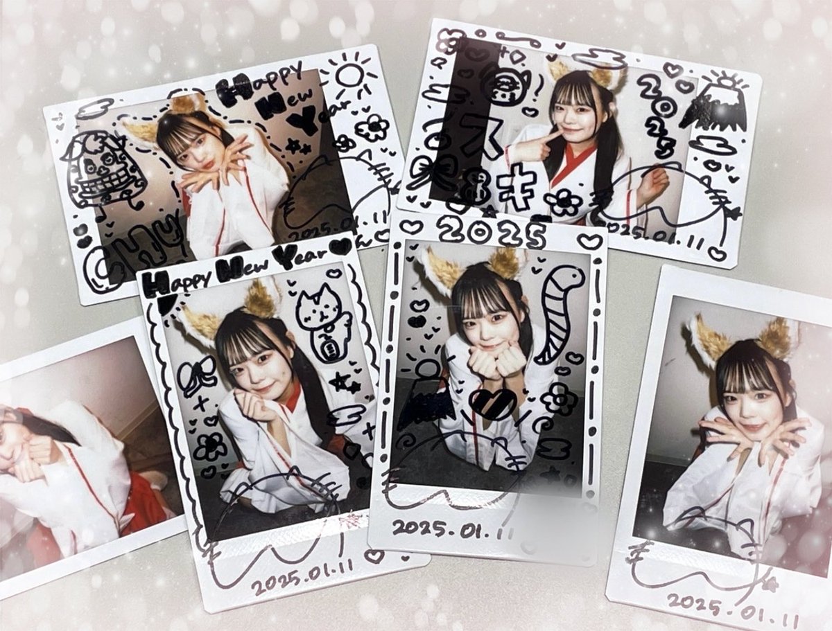 明日はオンラインチェキ会！ 画像は去年の巫女さんオンチェキ