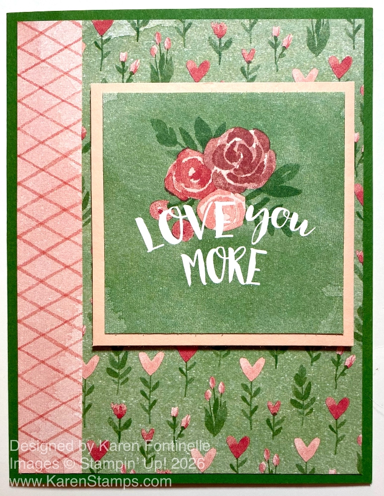 KarenStamps's tweet image. Make some easy Valentines with the Love Notes 6" x 6" Designer Series Paper in the Stampin' Up! Spring Mini Catalog starting Jan. 6th! Cut apart the images on the papers for cards, scrapbook pages, or tags. karenstamps.com/make-an-easy-l… #stampinup #spring #Valentines #handmadecards