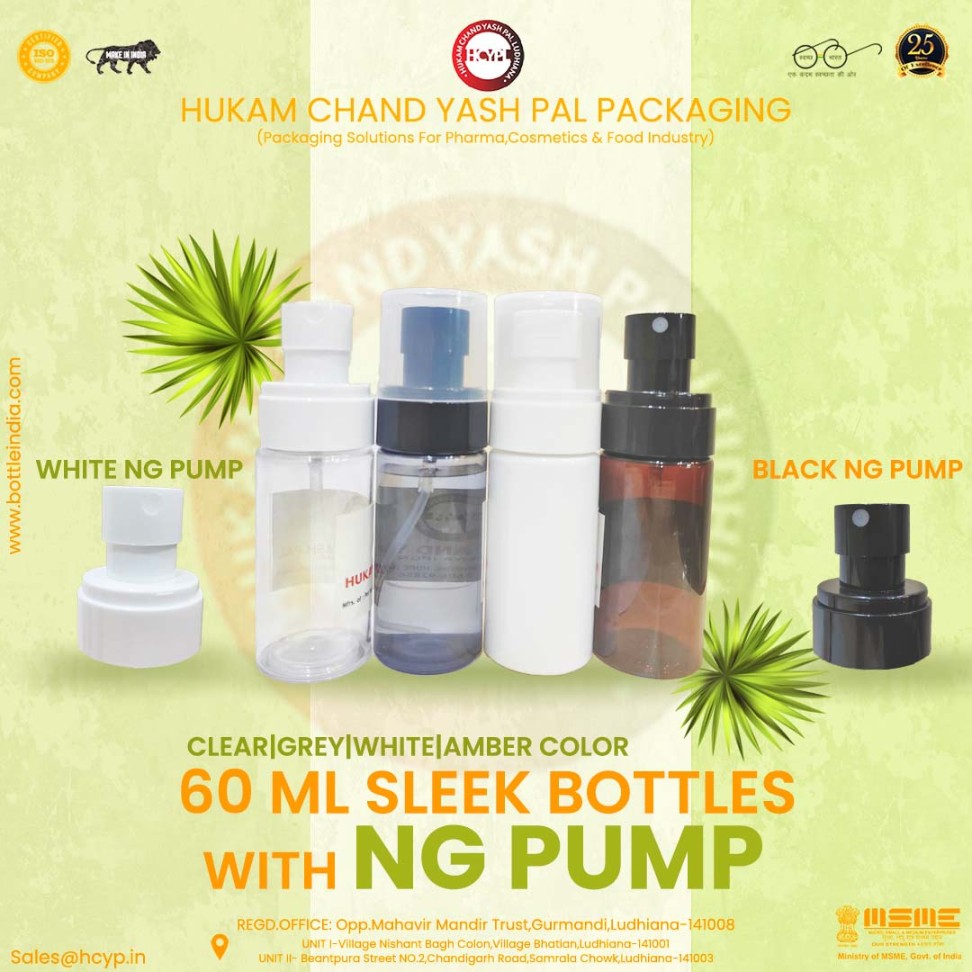 hukam_yash's tweet image. Precision misting made sleek! 💨 60 ml Sleek Bottles with NG Pumps in Black or White. Available in 4 professional bottle colors: Clear, Grey, White, &amp;amp; Amber.

#MistPump #60ml #PackagingSolutions #BeautySupply