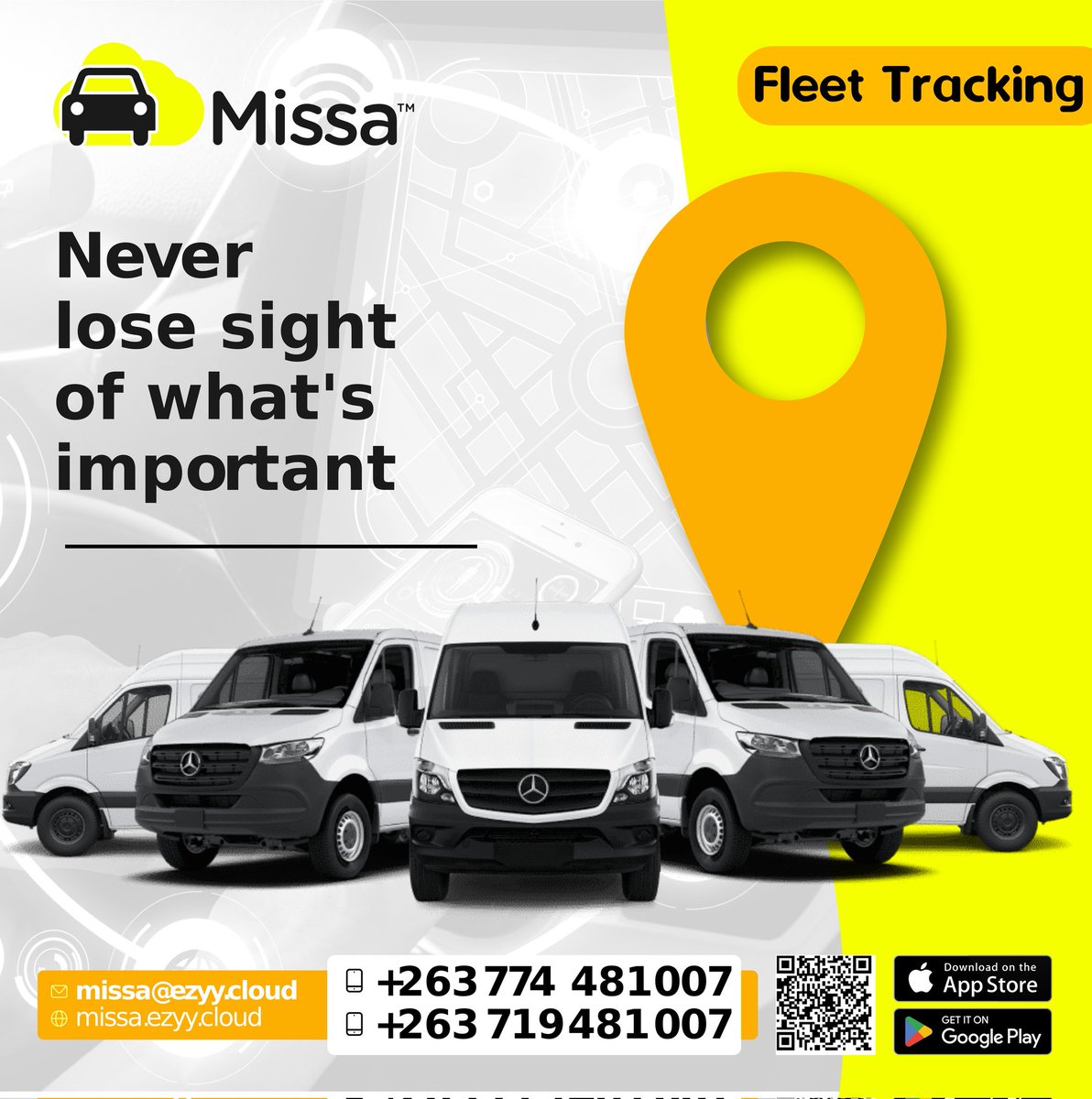 Don't waste time calling your drivers to find where they are. With Missa, you can keep your entire fleet in your pocket!