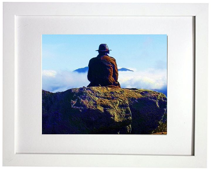 Art of the Day! "Man on Mountain". Buy at: ArtPal.com/drcommunicator…