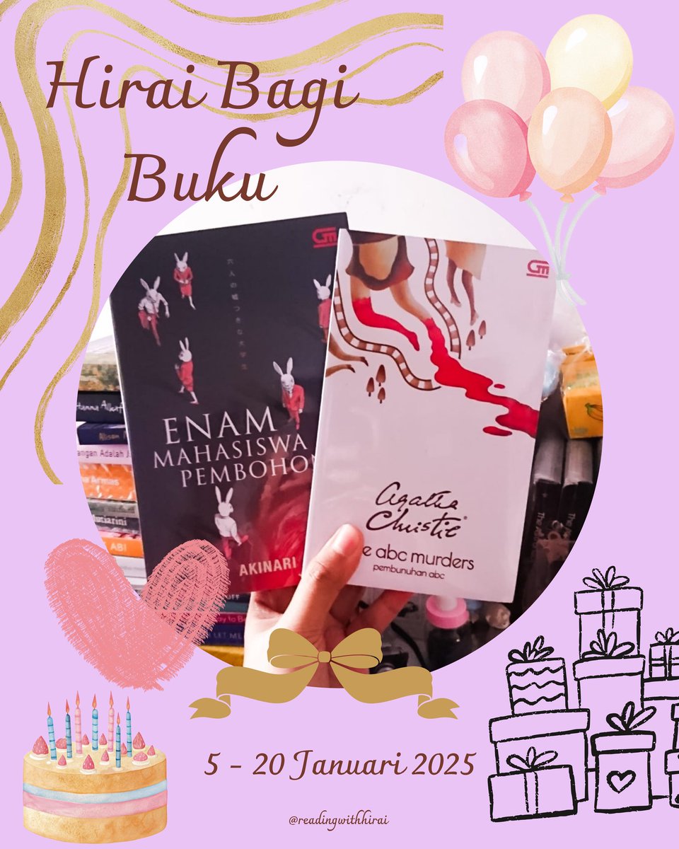 rkivee18's tweet image. 📚 Halo teman2 dalam rangka menjelang hari ulang tahunku aku mau berbagi 2 buku untuk 2 pemenang ya, bukunya ada di foto. Bagaimana caranya ikutan? 

1. Like dan RT postingan ini. 
2. RT dan like 2 postingan terlampir. 

+
