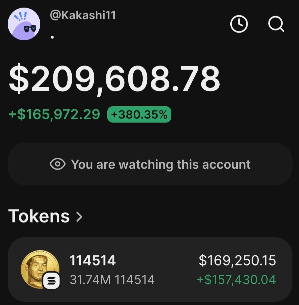 kkashi_yt's tweet photo. This wallet is now $214,400 in profit on $114514 after buying $343 which sold $31,800 so far. https://t.co/YPq8h4pskl