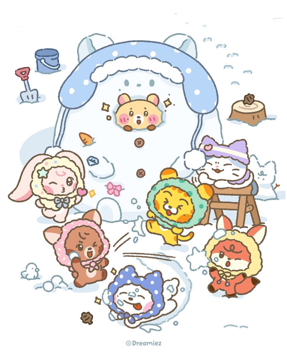 JP_LINEFRIENDS's tweet image. 雪の日のDreamiez ❄️ 壁紙に設定するのにぴったりだよ、NCTzen？
.
.
(今日だけは足が長いバムッチ⛄️🪜🤭)
🔗 tinyurl.com/34mh5kzs

#Dreamiez #ドリーミーズ #DreamiezStory #Wallpaper
#Snowman #Snowballfight