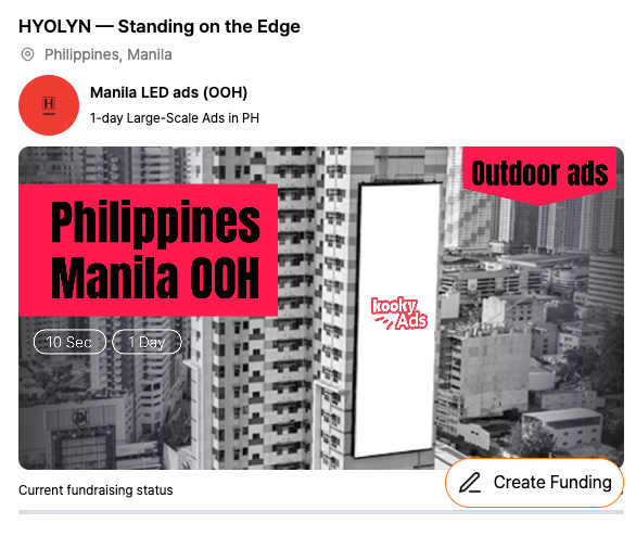 kooky__official's tweet photo. 🎉 #HYOLYN #효린 Manila LED ads Support  — Now Open!
 
🔗https://t.co/XPiV8vh6Kj

Let’s come together to make this happen! 💝

#Kookyads #KookyFunding