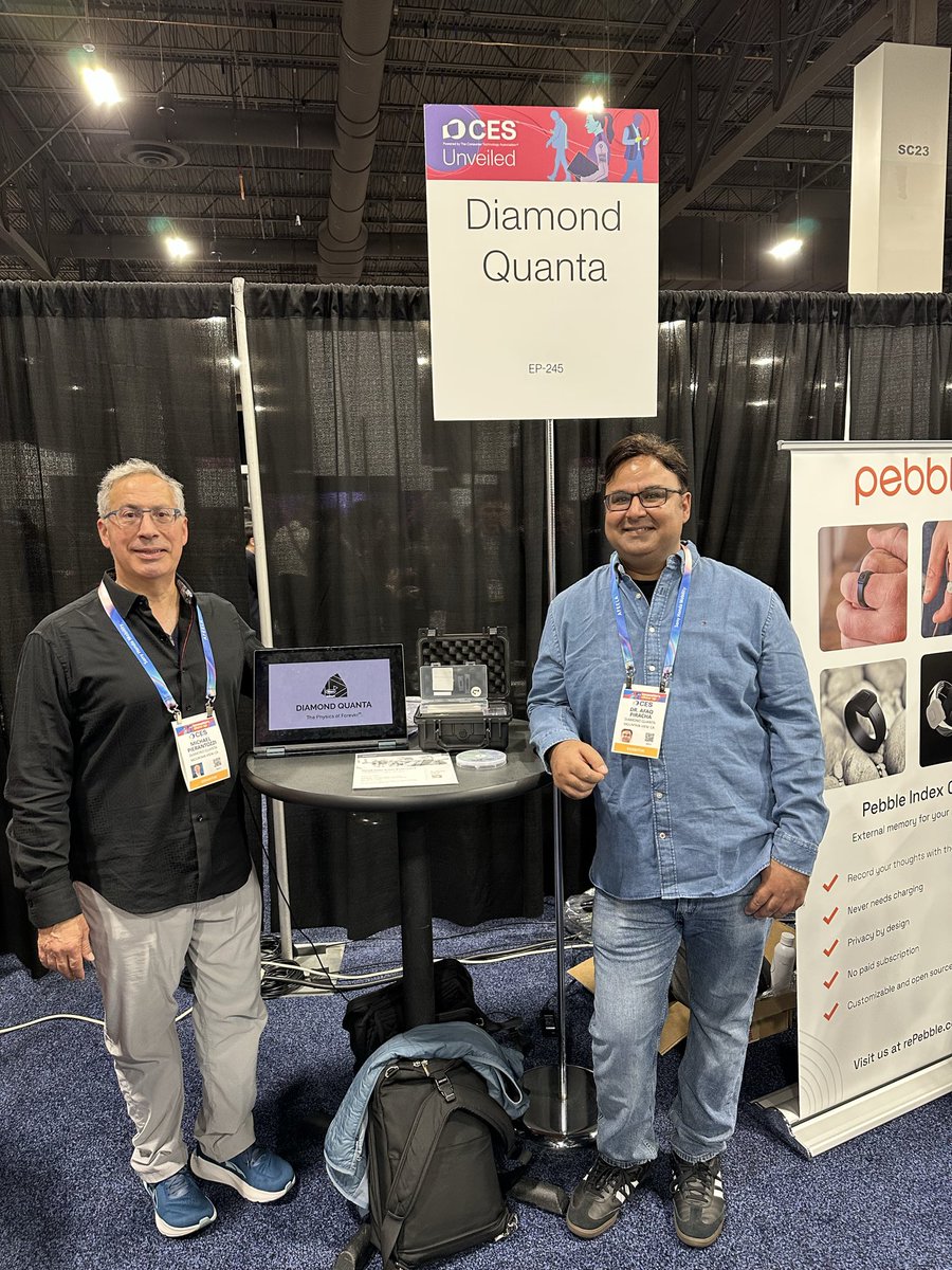 DiamondQuanta's tweet photo. The DQ team is onsite at #CES2026 for exhibitor setup &amp; #CESUnveiled

If you’re in #LasVegas for the show, stop by our booth in #EurekaPark @VenetianVegas  Jan 6-9
#AdamantineOptics #tech #consumer #electronics https://t.co/94TercKc5A