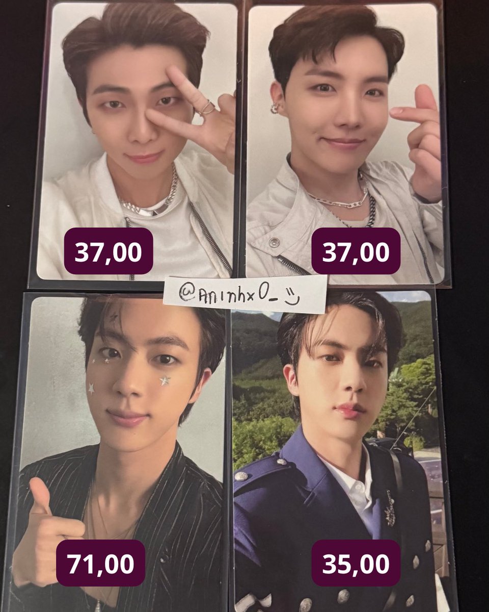 aninhx0_'s tweet photo. VENDA BTS 

° Valores na imagem + frete;
° Envio por super frete;
° Mando vídeo e foto no pv;
° aceito pix e cartão (+taxas);
°  envio em até 4 dias úteis após o pagamento.

Primeira venda por isso sem fb https://t.co/7hDX2UxHDC