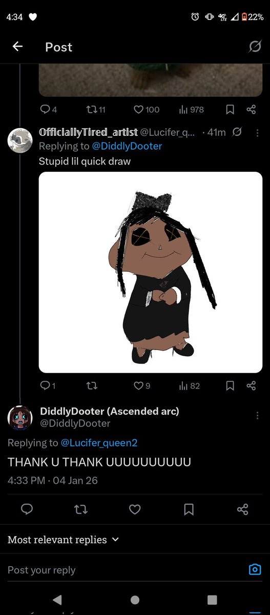 So proud of myself.. I finally got my fav artist to notice me