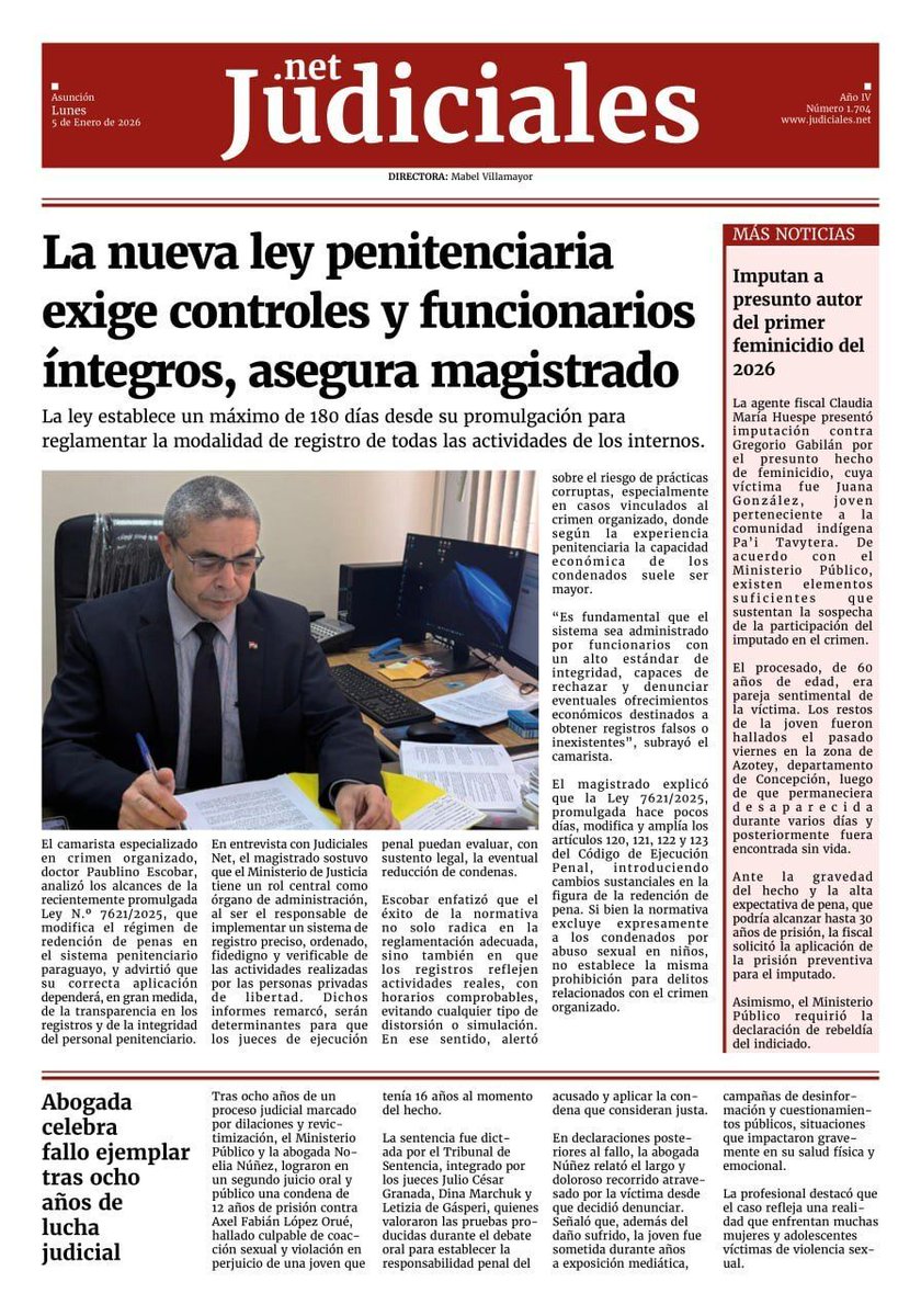 ¡Buen día! ☀️

Te compartimos la tapa de #JudicialesNet👇🏻 

➡️ Todos los detalles en nuestra web ⬇️ 

judiciales.net
