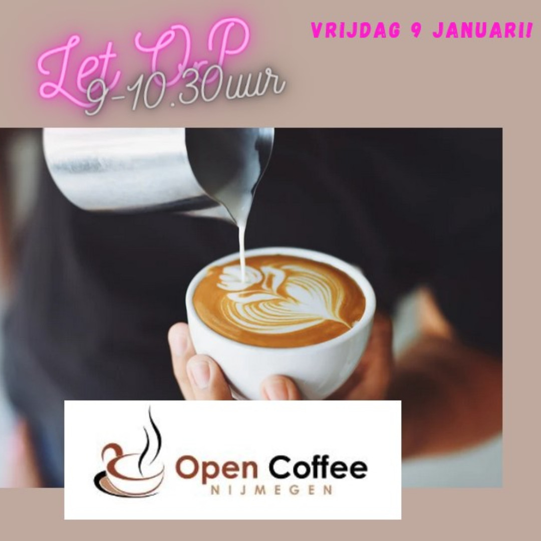 Kom ook naar Open Coffee Nijmegen op vrijdagochtend 9 januari van 9 tot half 11 in het Bakkerscafé Brood op de Plank in Nijmegen. #netwerken #sparren #ondernemen