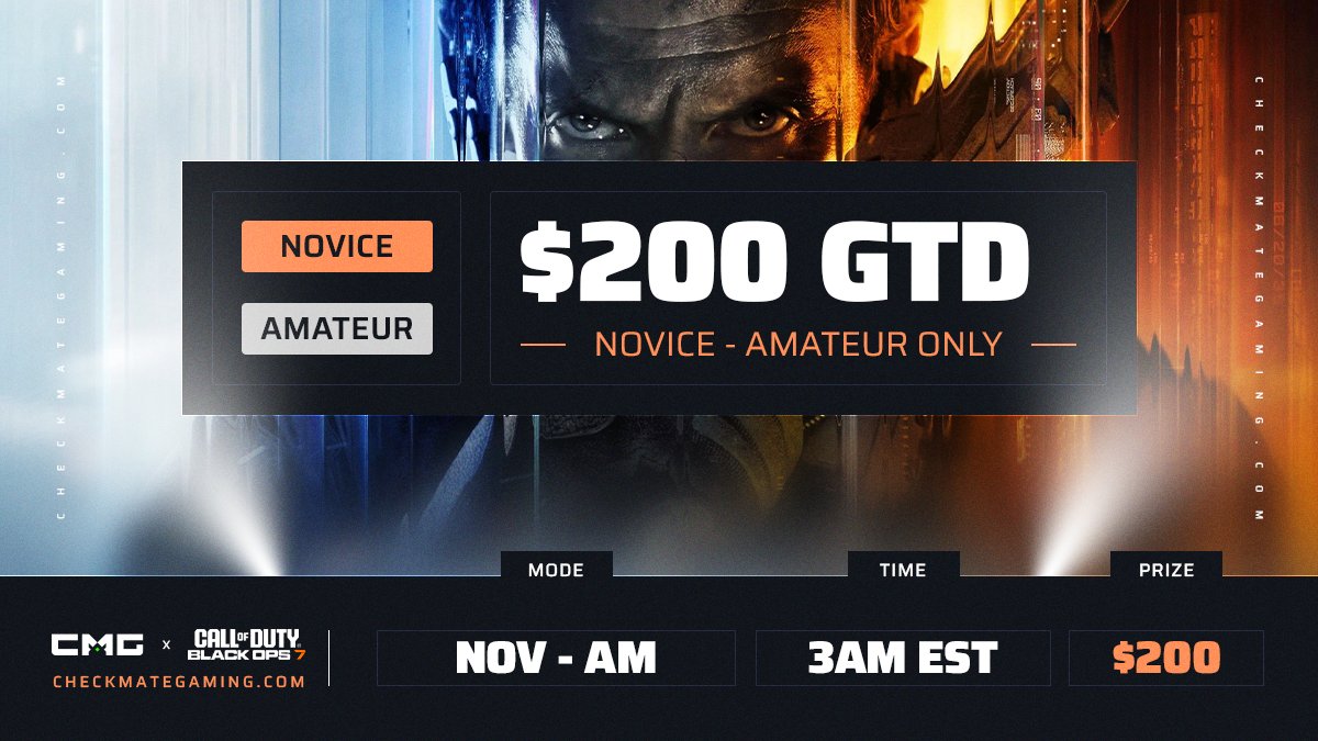 CMG_Esports's tweet photo. 🏆 $200 GUARANTEED 2v2 NOV AM SND BEST OF 1

💰 $200 GTD PRIZE
⚔️ 2v2 | Search and Destroy | Best of 1
🌎 NA + EU
⏰ 3:00 AM EST

Join Now: https://t.co/0Z3GLRfHSD https://t.co/XYDJ4TeydZ