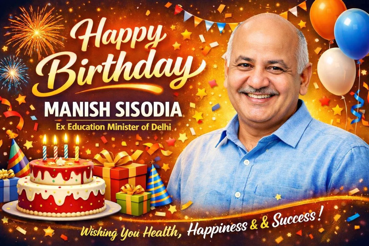 देश को एक शानदार शिक्षा मॉडल देकर बच्चों के भविष्य को सँवारने वाले दिल्ली के पूर्व उपमुख्यमंत्री <a href="/msisodia/">Manish Sisodia</a> जी को जन्मदिन की हार्दिक बधाई एवं मंगलकामनाएं 💐

<a href="/AamAadmiParty/">AAP</a> <a href="/AAPDelhi/">Aam Aadmi Party Delhi</a>