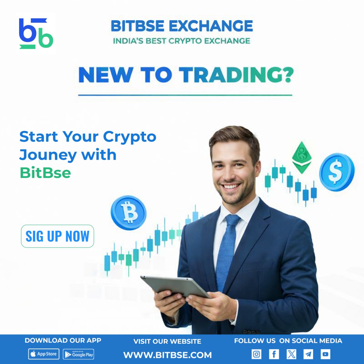 New to trading? 🚀 Start your crypto journey with BitBse Exchange – simple,  secure, and made for beginners. Sign up today and trade with confidence. .  #BitBse #BitBseExchange #CryptoTrading . Disclaimer: Nothing