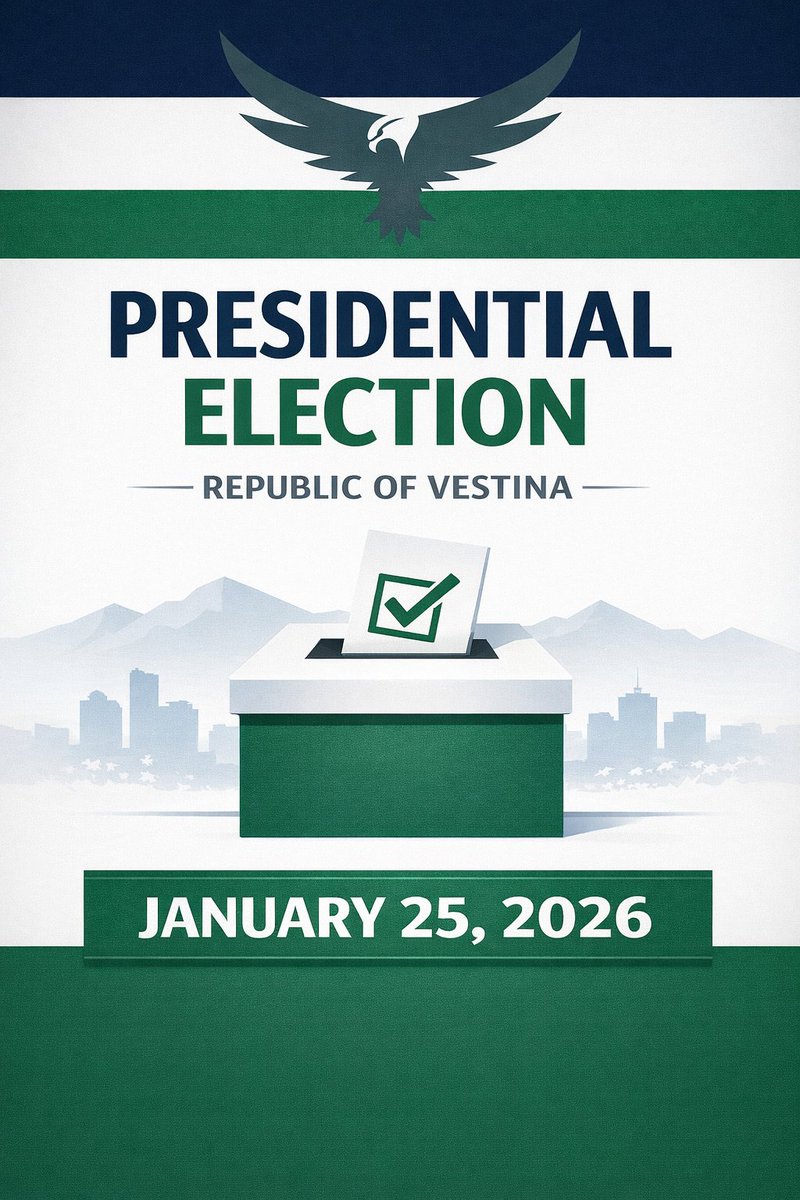 By a Decree of the Head of State, regular elections have been scheduled to take place on 25 January.
Candidate registration for the presidential elections has begun at 00:00 on 5 January 2026 on the vestina.blog.