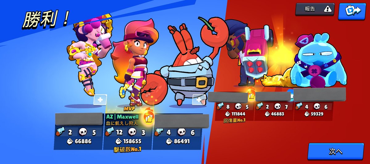 Math12_bs's tweet image. 賞金ノックでのアンバー。自分長射程キャラですよ？みたいな顔してリザルト画面にいるの慣れないなಠ⁠_⁠ʖ⁠ಠ