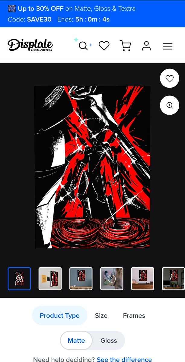 Hey <a href="/Displate/">Displate</a> this is my art being sold by you without my permission 

I dont even have an account set up on your site 

Ill be more than happy to provide proof of me being the original artist