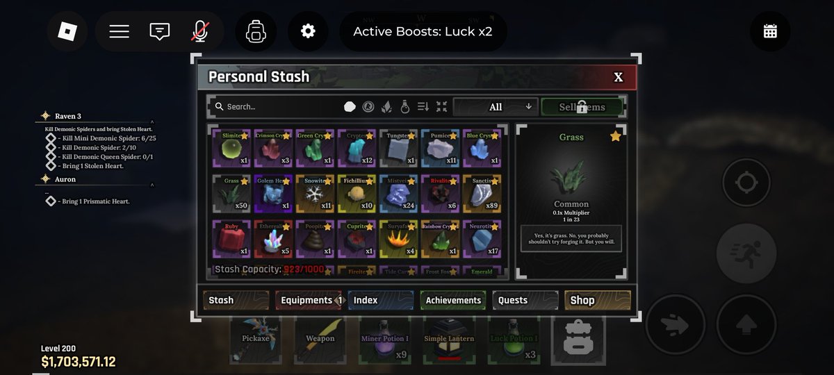 manickLESS's tweet image. "touch some gras" ahh quest.