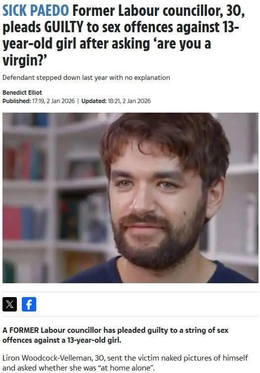 Former Labour Cllr with strong ties to Hope not Hate
GUILTY of sex offences against 13 year old girl.

'WHERE ARE THE HEADLINES' <a href="/BBCNews/">BBC News (UK)</a> 🤔
⬇️
thesun.co.uk/news/37791313/…