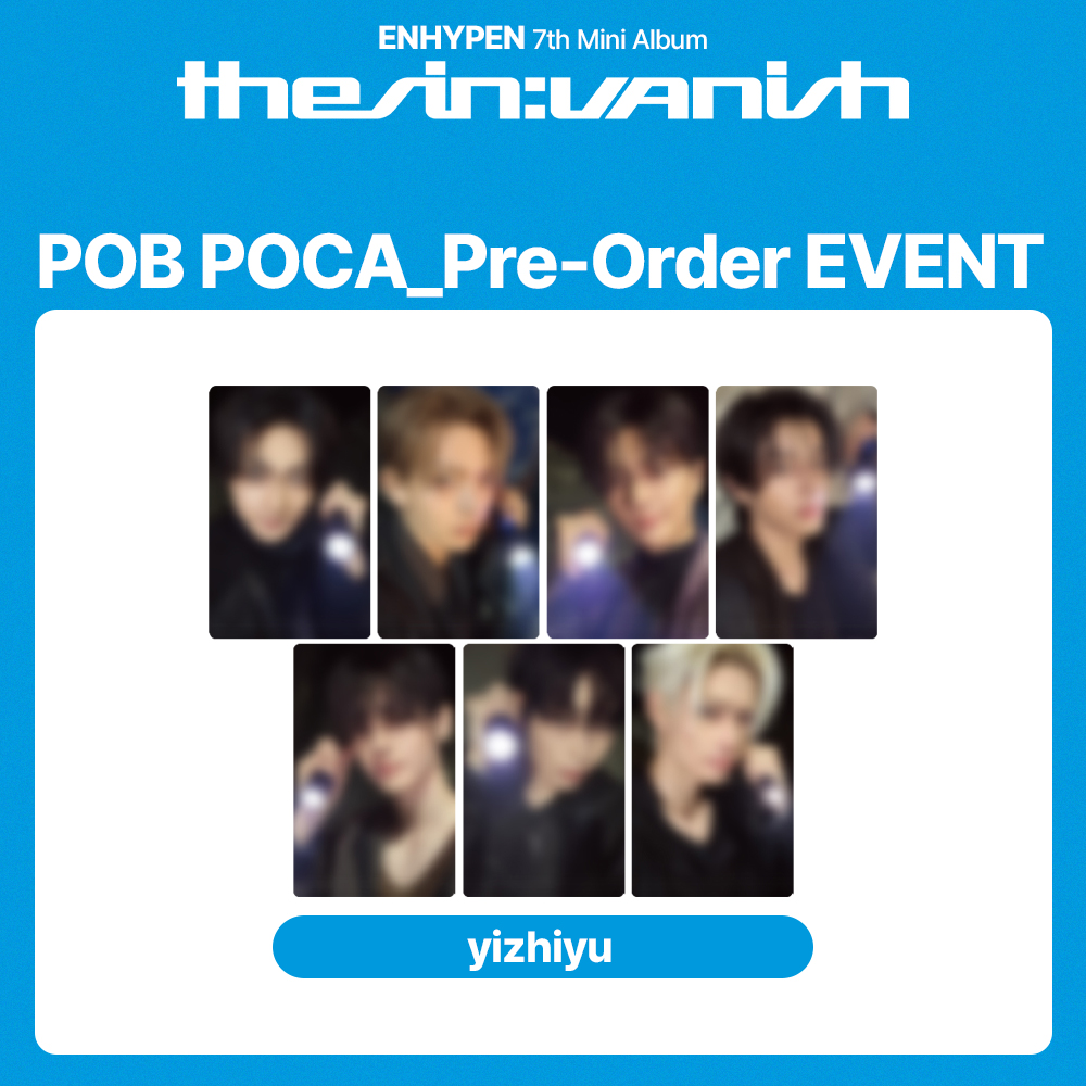 ✨ENHYPEN 7th Mini Album ' THE SIN : VANISH ' YZY yizhiyu POB