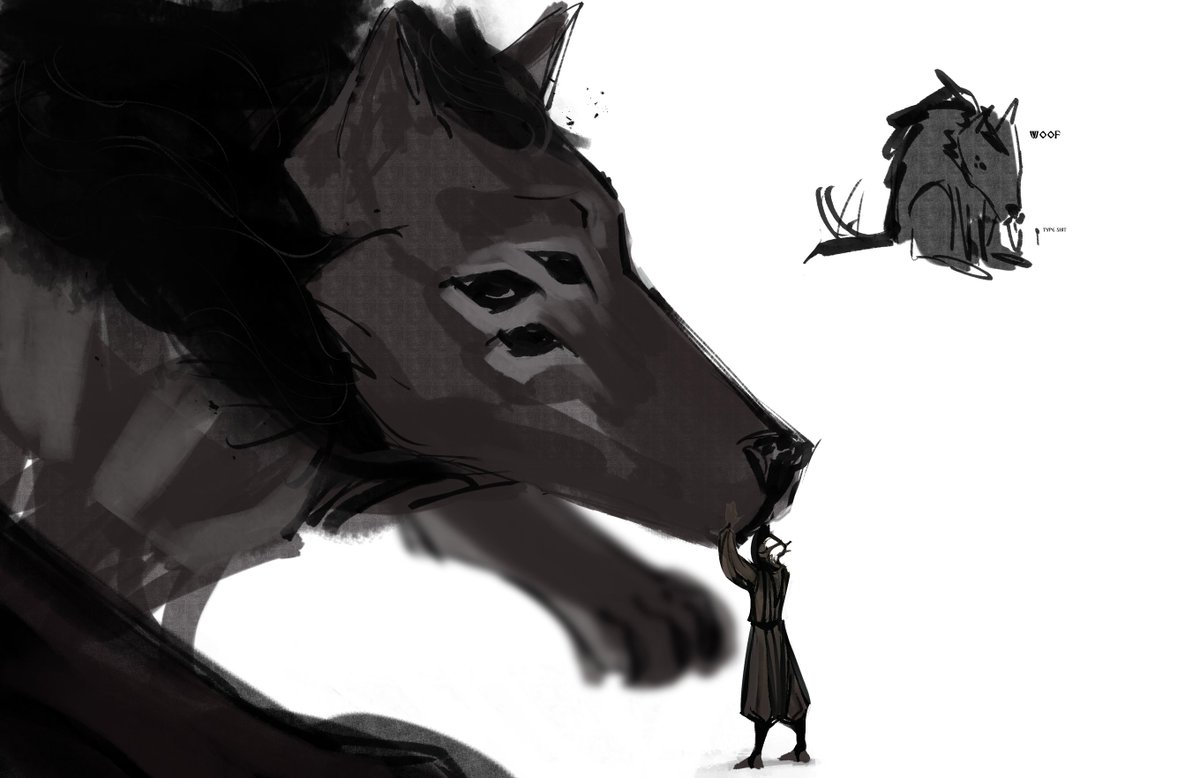 _Tsokii_'s tweet image. dread wolf from like a week ago