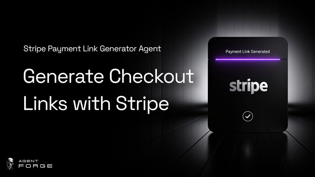 Agatha_gold12's tweet image. The Stripe Payment Link Generator Agent allows you to create checkout links quickly using basic inputs such as product name, price, and currency. Designed to streamline workflows, it supports teams looking to generate payment efficiently without writing code.@AITECHio #aitech