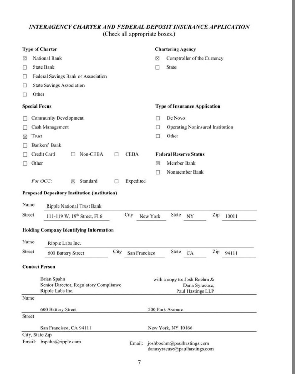 🚨소식🚨 Ripple Labs가 미국 OCC로부터 조건부 승인을 받아 Ripple National Trust Bank 설립 가능해질  예정👀 - 일반 은행은 아니고 신탁(Trust) 전문 은행으로, 디지털 자산 보관(custody) + 신탁 관리 주력 - 특히  Ripple의
