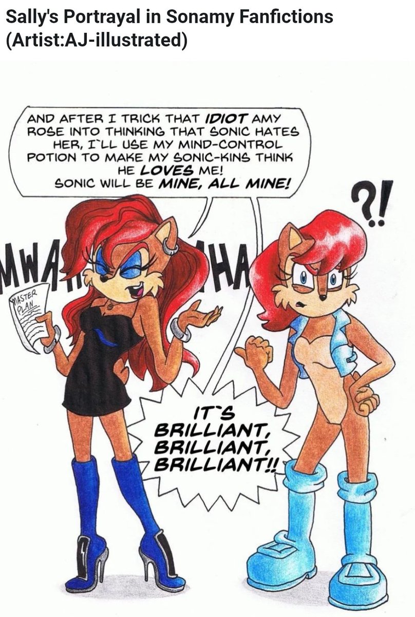 I remember really hating Sally when I was like 10 or somethin' then one day I saw this on DeviantArt and immediately stopped hatin'.