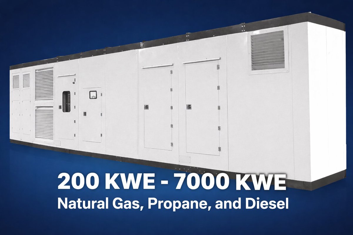 ForceWorksPower's tweet image. Need reliable, scalable power?  

This modular PowerPack combines multiple generators in parallel inside a rugged, weather-protected enclosure with sound attenuation and built-in cooling.  Scalable from 200 kWe to 7000 kWe, fuel-flexible (Natural Gas, Propane, or Diesel), and can…