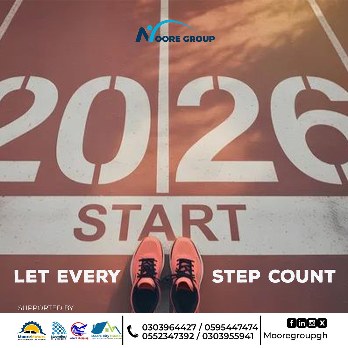mooregroupgh's tweet photo. In the year 2026, strive to ensure that every step you take is both significant and valuable.

#happynewweek #newyear #monday #mooregroup https://t.co/fFgFyV2m7d
