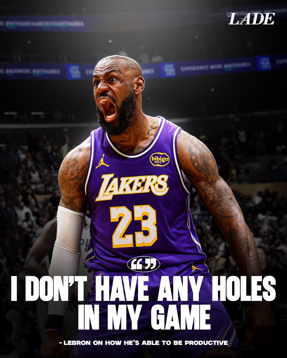 LADEig's tweet image. LeBron says he can do everything and anything 👑