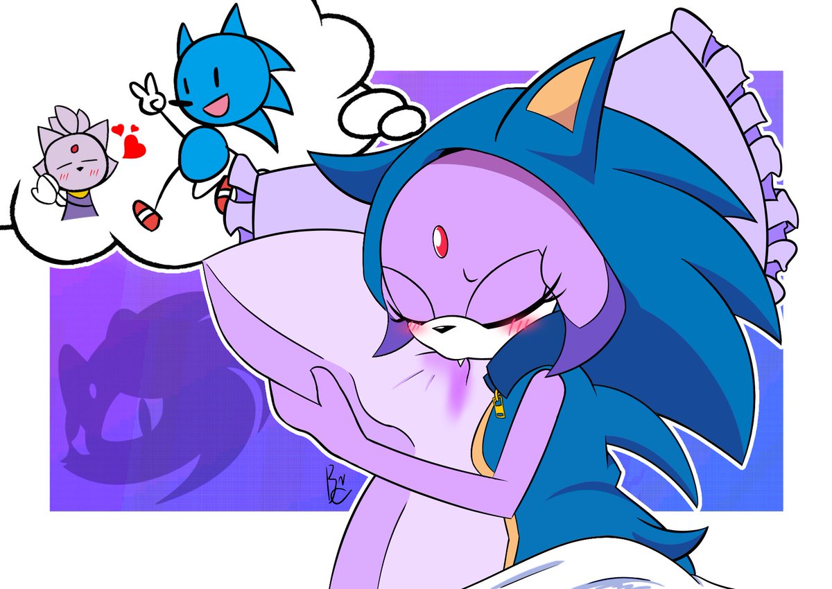 she can get a teeny tiny bit clingy when he goes back home

#Sonaze #SonicTheHedgehog #BlazeTheCat