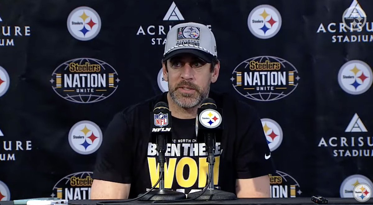 Aaron Rodgers on Lamar Jackson: "Lamar was making some wild plays tonight, which you expect because he is such a talented player. He's going to be a gold jacket when it's all said and done."