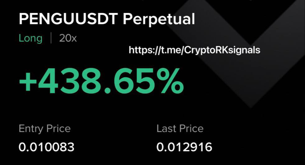 CryptoRK11's tweet photo. ๐ #PENGUUSDT #PENGU $PENGU UPDATE
๐ฏ T1 hit | ๐ฐ + 40% Spot & +438% (20X) in 2 days๐ฅ
๐ Join Premium โฉ Open in Telegram & hit JOIN๐๐ป๐ https://t.co/q0ZBYlNzNh
#SWFTCUSDT #XCNUSDT #REKTUSDT #SHXUSDT #BANANAS31USDT #FARTCOINUSDT #WHITEWHALEUSDT #PIEVERSEUSDT #BSVUSDT $Bitcoin https://t.co/hg5zNSCstu