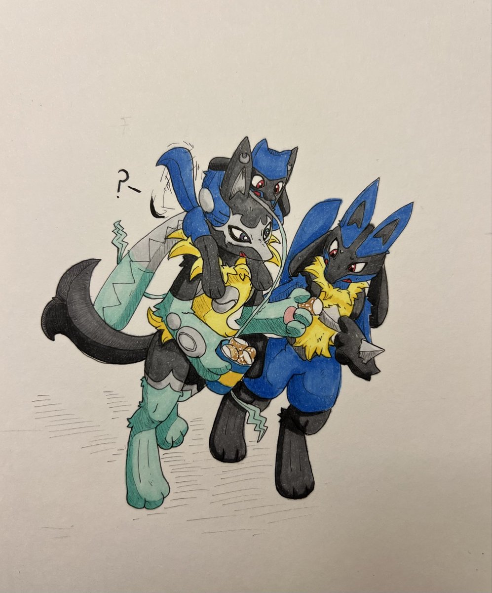 Pretzel dogs
Any excuse to draw lucario Z

Okay byeee

#Pokemon #Pokemonfanart #lucario #lucarioz #riolu #PokemonZA #PokemonLegendZA