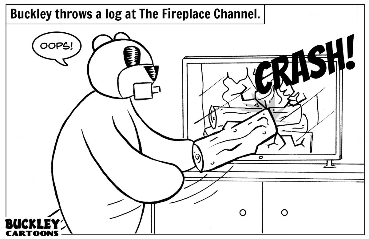 BuckleyCartoons's tweet image. #Fireplace #Channel #Log #Oops #Cartoon #Beaver