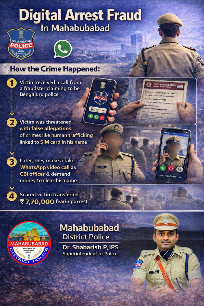 spmahabubabad's tweet image. #Beware of #DigitalArrestScam