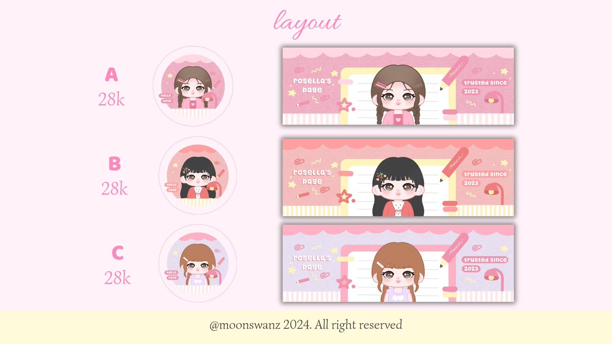 moonswanz's tweet image. [HELP RT THANK U🎀]

CLEARANCE SALE LAYOUT
haloo aku masih ada 3 layout yang bisa kalian bawa pulang, free retext dan avail recolor yaa
price : 23k
take all 65k
avail : C, D, E
#zonauang