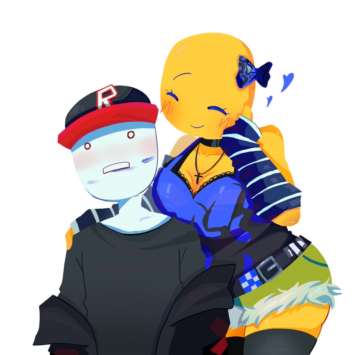 bones93318166's tweet image. 是bg向⚠️，这个女孩子和男孩子
#guestnoob #robloxart