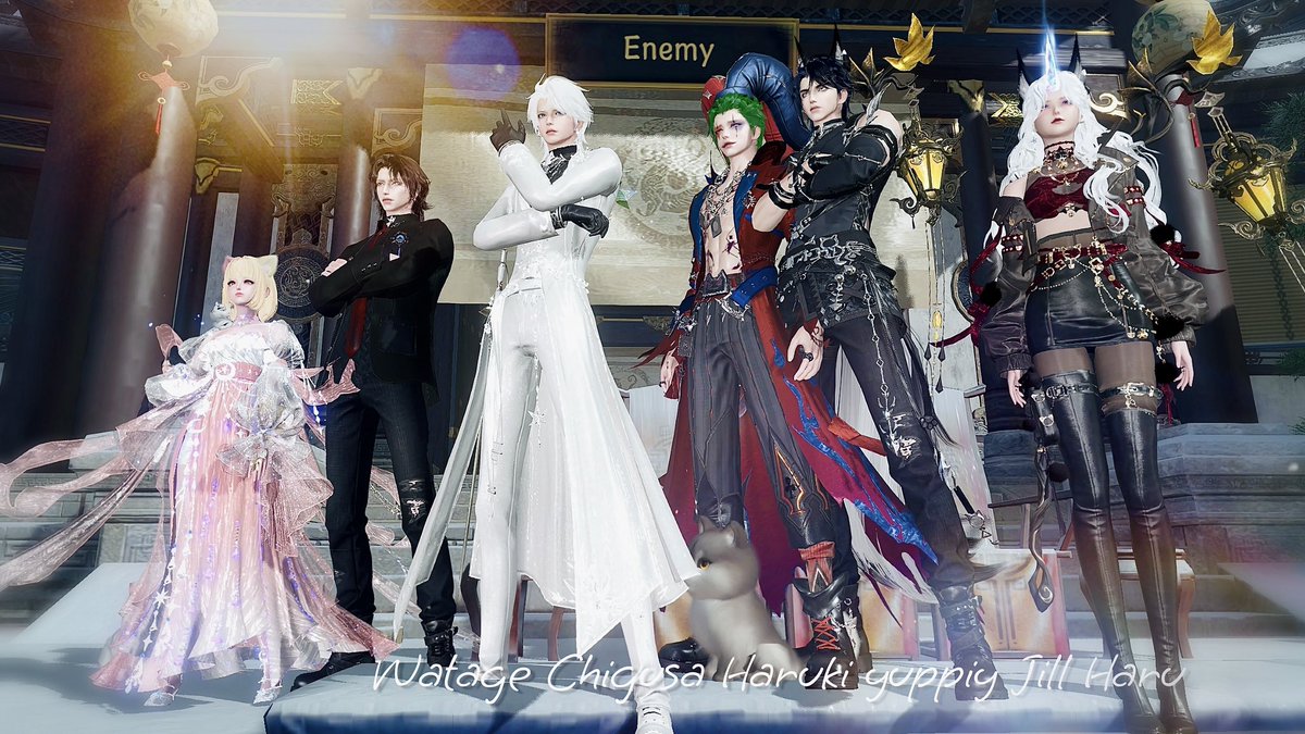 Given_if_Haruki's tweet image. ハイセとゆきむらちゃんと遊んでたら
そのあと増えてみんなと撮れた📸✨️
ありがとう°˖✧◝(⁰▿⁰)◜✧˖°

1枚目のペットだけを並べて
写すの頑張ったな🦊🦊🐱www

#逆水寒  #Enemy