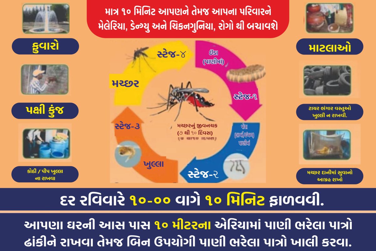 <a href="/CollectorAmr/">Collector & DM Amreli</a> <a href="/ddoamreli/">DDO Amreli</a> <a href="/Infoamreligog/">Info Amreli GoG</a> 
દર રવિવારે ૧૦ વાગ્યે ૧૦ મિનીટ ફાળવીયે  અને મચ્છર જન્ય રોગોથી બચીએ . 
#NVBDCP